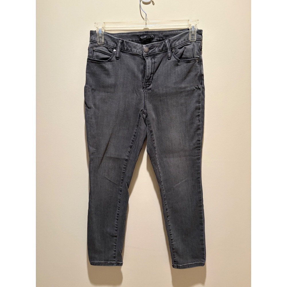 Simply Vera Vera Wang Skinny Jeans Womens 10P Gray Washed Denim Petite Stretch